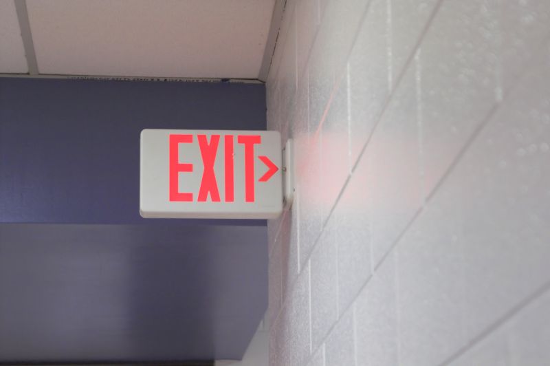 Fire Exit Sign Installation detail