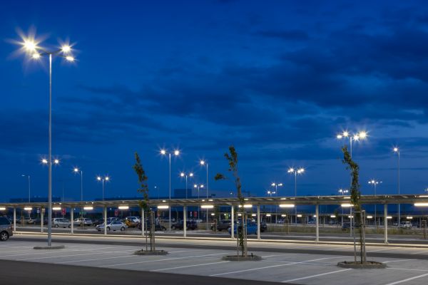 Parking Lot Light Installation